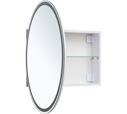 Зеркальный шкаф Aquanet Оптима 80 белый, с LED подсветкой