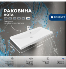 Раковина Aquanet Нота 100