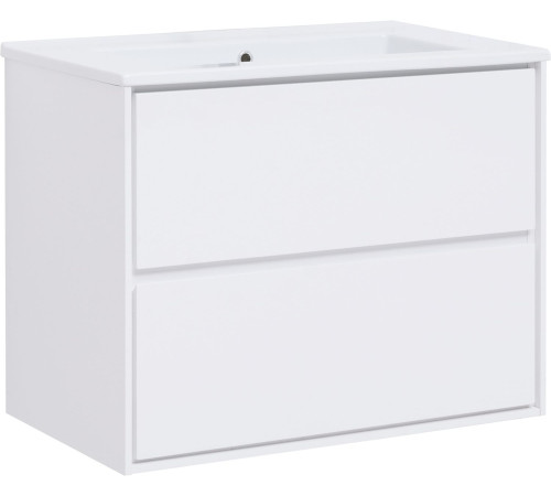 Тумба под раковину Aquanet Милан 85 белый глянец