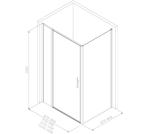 Душевой уголок Allen Brau Priority 90x90 3.31025.00 + 3.31043.00 хром