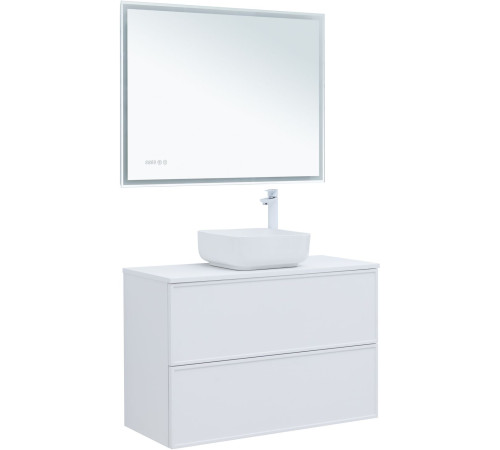 Тумба под раковину Aquanet Арт 100 белый матовый