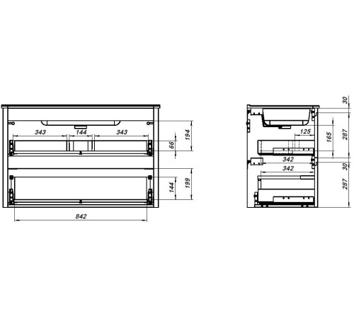 Тумба под раковину Allen Brau Gravity 100 1.370010.PWM папирус матовый