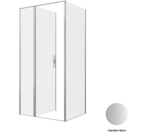 Душевой уголок Allen Brau Priority 100x90 3.31029.BA + 3.31044.BA серебро браш