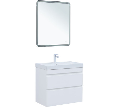 Тумба под раковину Aquanet Слим 70 белый сатин