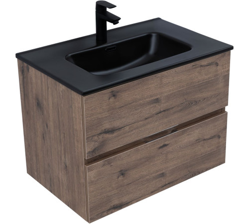 Тумба под раковину Aquanet Алвита New 70 2 ящика, дуб веллингтон табак