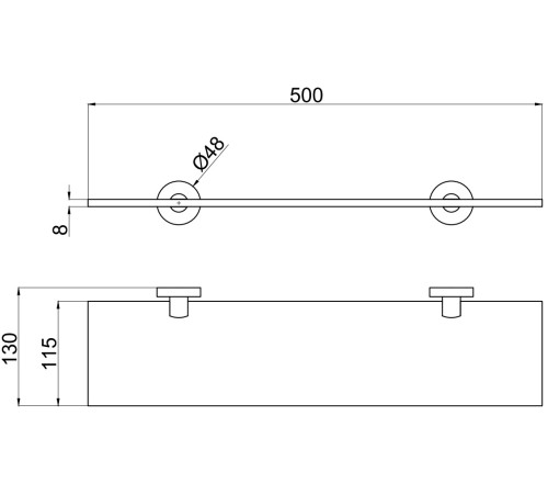 Полочка Allen Brau Priority 6.31013-00 хром