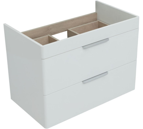 Тумба под раковину Aquanet Ирис New 80 белый глянец (2 ящика)