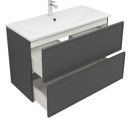 Тумба под раковину Aquanet Арт 90 ясень графит