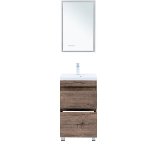 Тумба под раковину Aquanet Нота New 50 напольная, дуб веллингтон табак