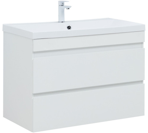 Тумба под раковину Aquanet Нота New 90 белый глянец