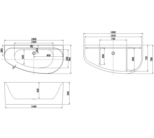 Акриловая ванна Allen Brau Priority 5 А 160x78 2.31005.21A