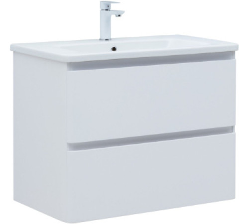 Тумба под раковину Aquanet Эмбер 80 белый матовый