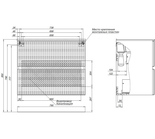 Тумба под раковину Aquanet Джейн 80 белый матовый