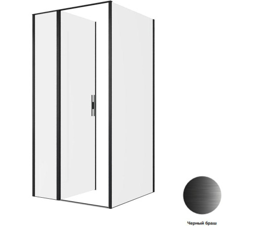 Душевой уголок Allen Brau Priority 100x100 3.31030.BBA + 3.31048.BBA черный браш