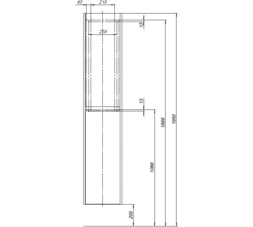 Шкаф-пенал Aquanet Nova Lite 35 белый
