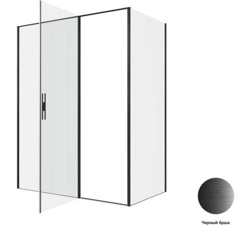 Душевой уголок Allen Brau Priority 160x90 3.31039.BBA + 3.31045.BBA черный браш