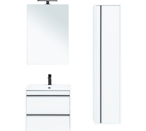 Зеркало Aquanet Lino 60 белый матовый