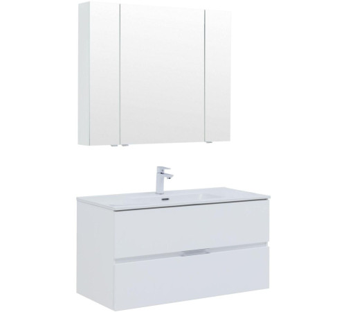 Мебель для ванной Aquanet Алвита New 100 2 ящика, белый матовый