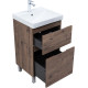 Тумба под раковину Aquanet Алвита New 50 напольная, дуб веллингтон табак