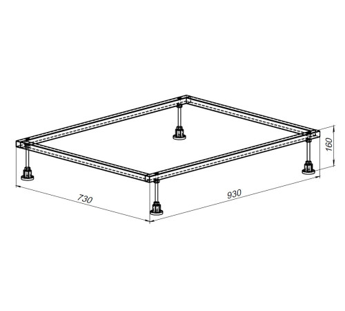 Каркас для поддона Allen Brau 100x80 8.00002.1