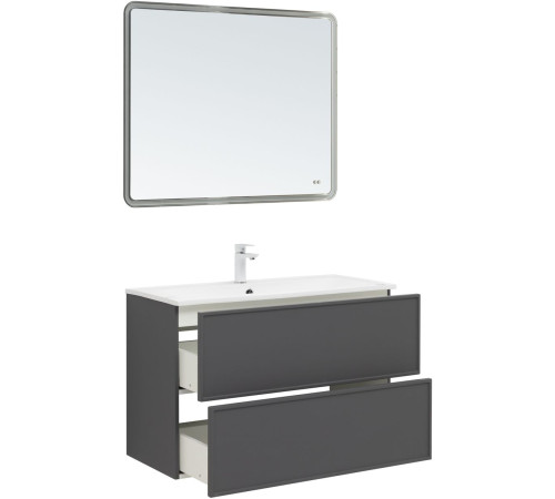 Тумба под раковину Aquanet Арт 100 ясень графит