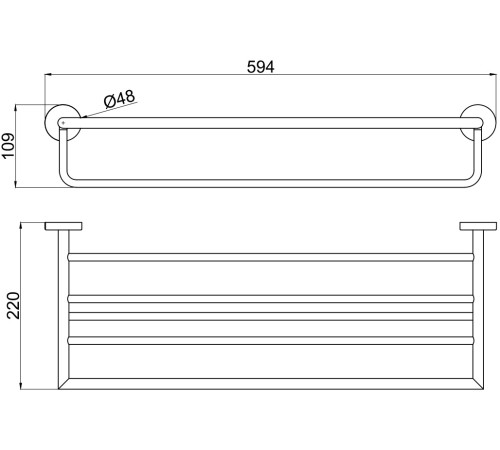 Полочка Allen Brau Priority 6.31014-31 черный матовый