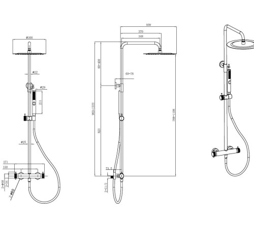 Душевая стойка Allen Brau Fantasy 5.11001-GB золото