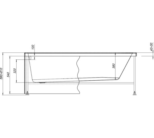 Каркас сварной для акриловой ванны Aquanet Light 160x70