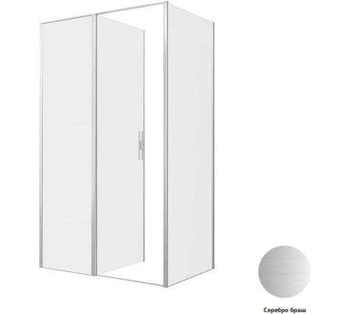 Душевой уголок Allen Brau Priority 120x80 3.31008.BA + 3.31014.BA серебро браш