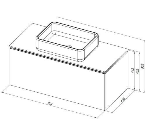 Тумба под раковину Allen Brau Infinity 100 1.21004.WM белый матовый