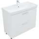 Тумба под раковину Aquanet Ирис New 100 напольная, белый глянец