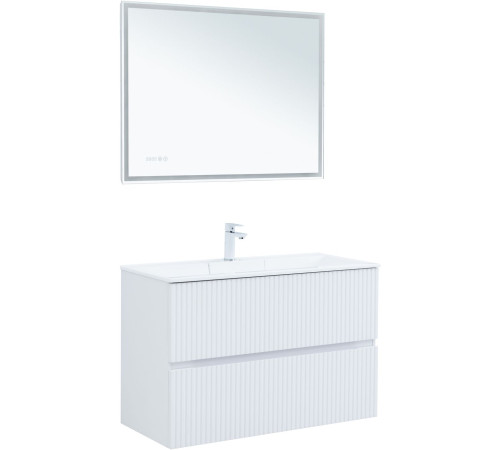 Тумба под раковину Aquanet Джейн 100 белый матовый