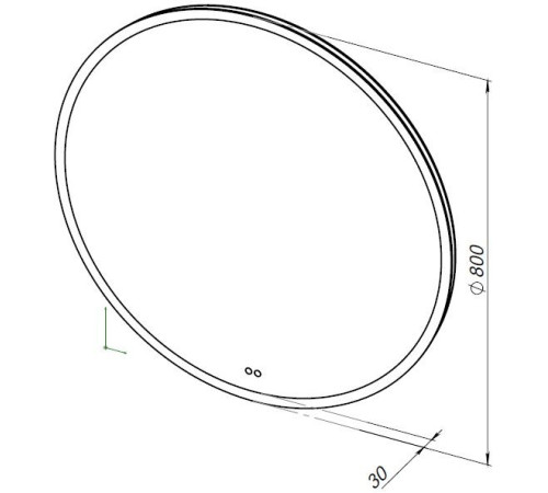 Зеркало Aquanet Арт 80 RGB LED