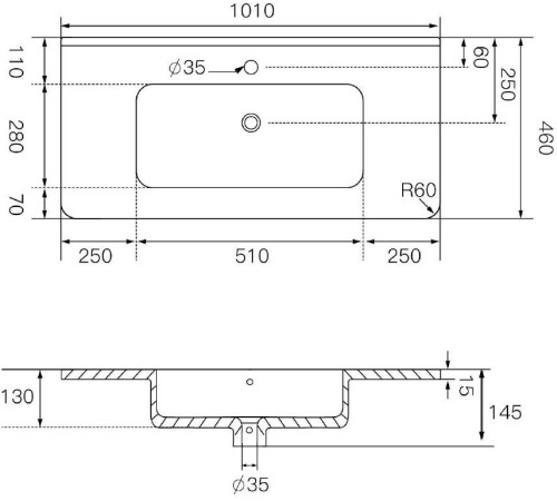 Раковина Allen Brau Paris 100 4.61002.20