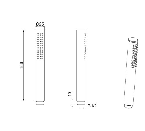 Душевая лейка Allen Brau Priority 5.31020-BN никель браш