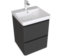 Тумба под раковину Aquanet Эмбер 50 черный матовый