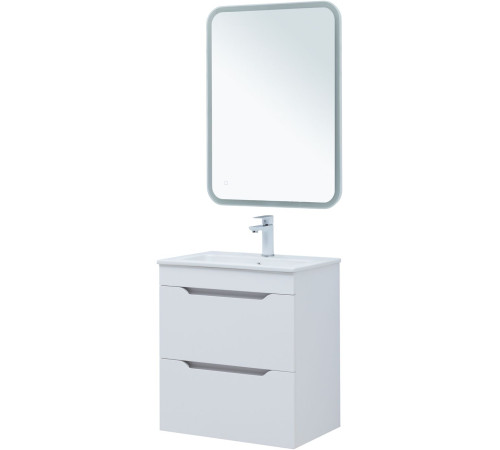 Тумба под раковину Aquanet Практика 60 белый матовый (2 ящика)