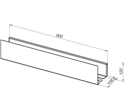 Полка Aquanet Магнум Н 60x12 белая матовая