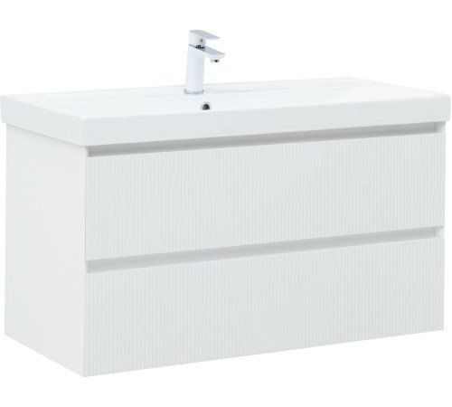 Тумба под раковину Aquanet Альтера 100 белый матовый