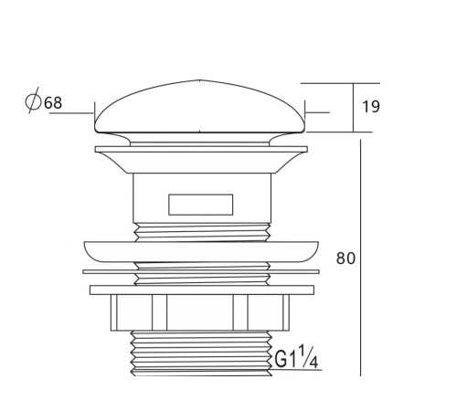 Донный клапан Aquanet белый матовый, с переливом