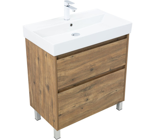 Тумба под раковину Aquanet Nova Lite 2.0 75 напольная, дуб рустикальный