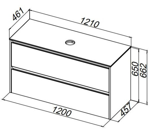 Столешница Allen Brau Activity 120 1.35025.ST акриловый камень сатин
