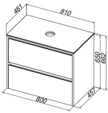 Столешница Allen Brau Activity 80 1.35022.AL акриловый камень альба