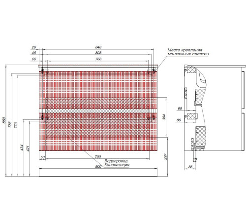 Тумба под раковину Aquanet Джейн (Flat) 90 белый матовый