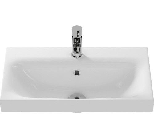 Тумба под раковину Aquanet Беркли 60 белый глянец (2 ящика)