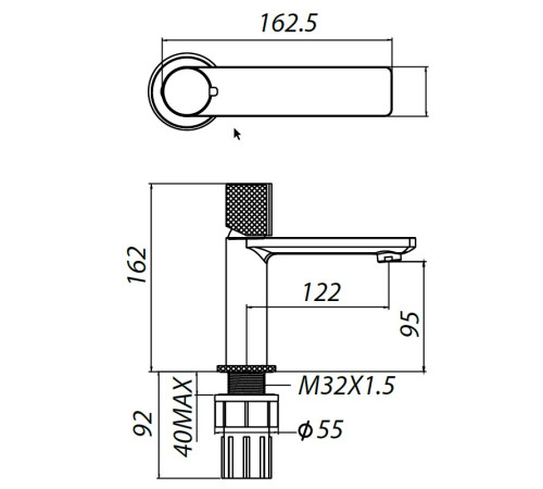 Смеситель для раковины Allen Brau Liberty 5.33001-31 черный матовый