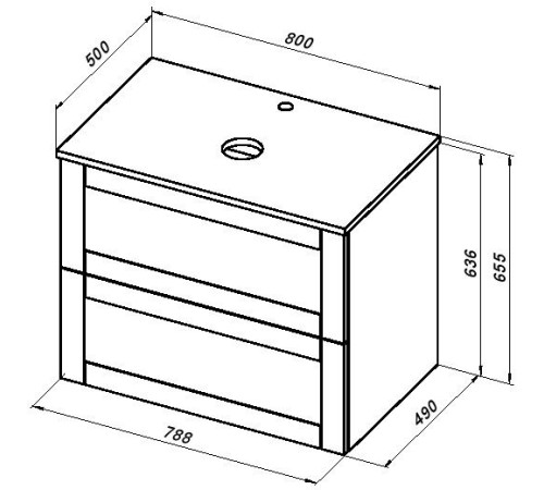 Тумба под раковину Aquanet Терра 80 белый матовый