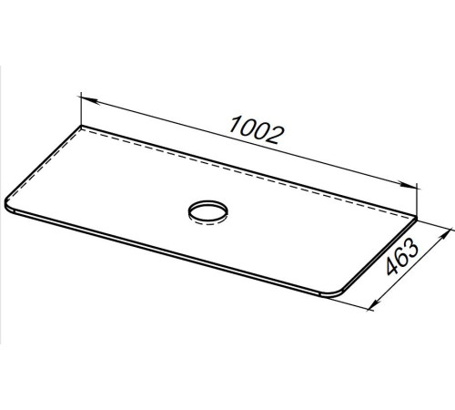 Столешница Allen Brau Paris 100 1.36015.AL акриловый камень альба