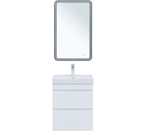 Тумба под раковину Aquanet Слим 50 белый сатин