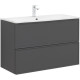 Тумба под раковину Aquanet Арт 90 ясень графит